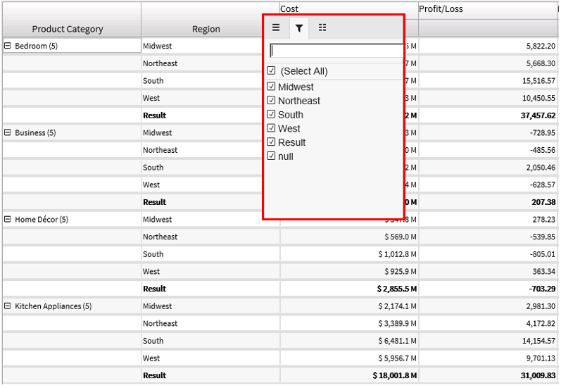 VBX Advance Table for SAP Lumira Designer