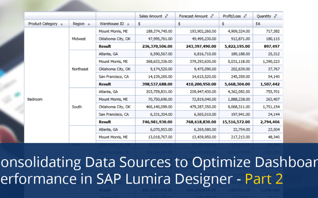 Consolidating Data Sources to Optimize Dashboard Performance in SAP Lumira Designer – Part 2