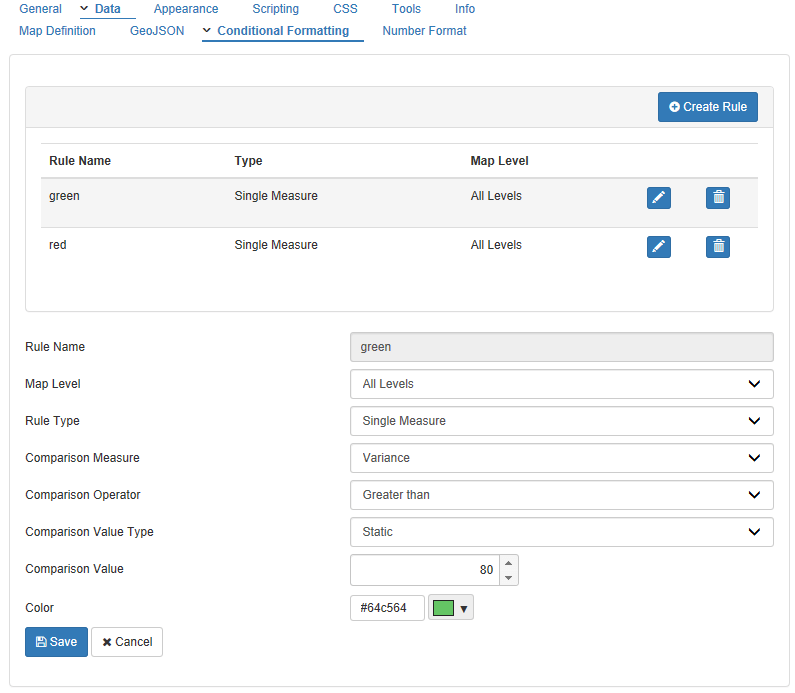 Drilldown Geo Maps in SAP Lumira Designer