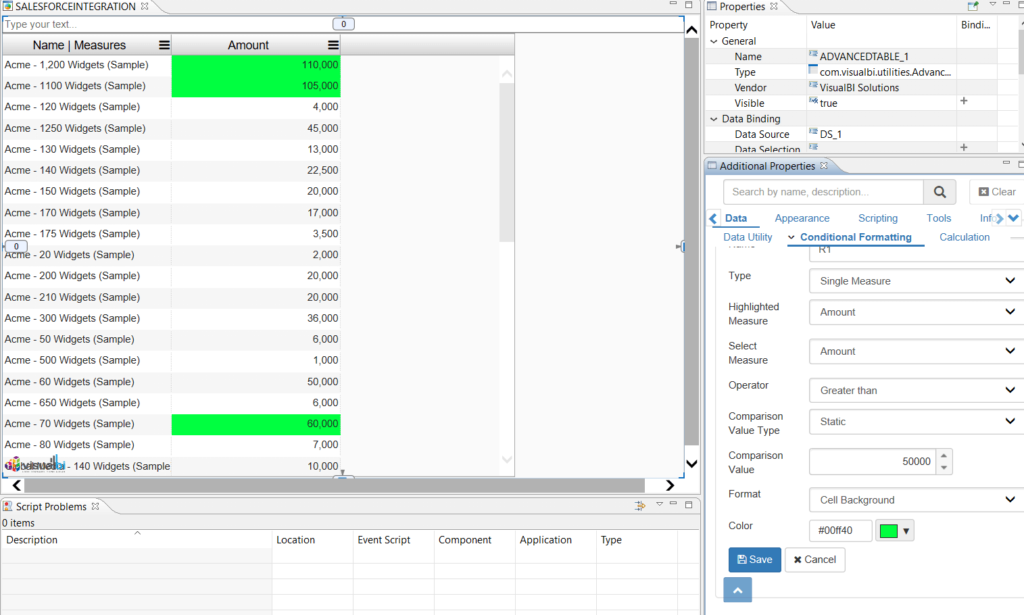 Visualize Data from Salesforce in Lumira Designer with VBX